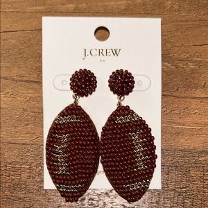 J. Crew Football Beaded Earrings
